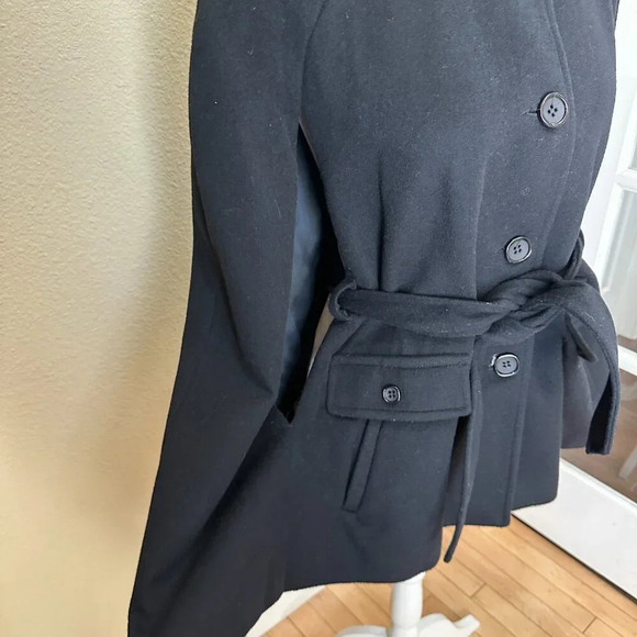 DALE DRESSIN Amicale Superfine Merino Wool Cape Style Jacket Coat One Size - Picture 3 of 10